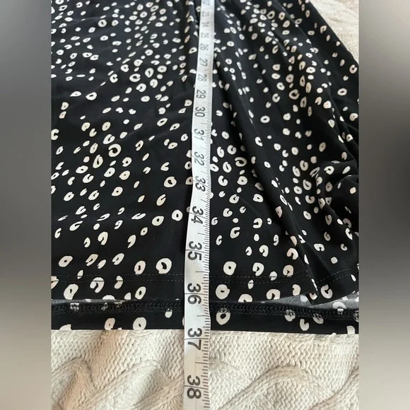 White Birch Black with Small white Dot Pattern Stretch midi length Size 3X - Picture 5 of 16